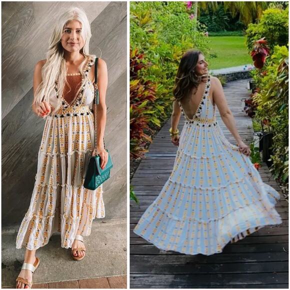 Dodo Bar Or Alicia Maxi Summer Sundress Large - Picture 2 of 8